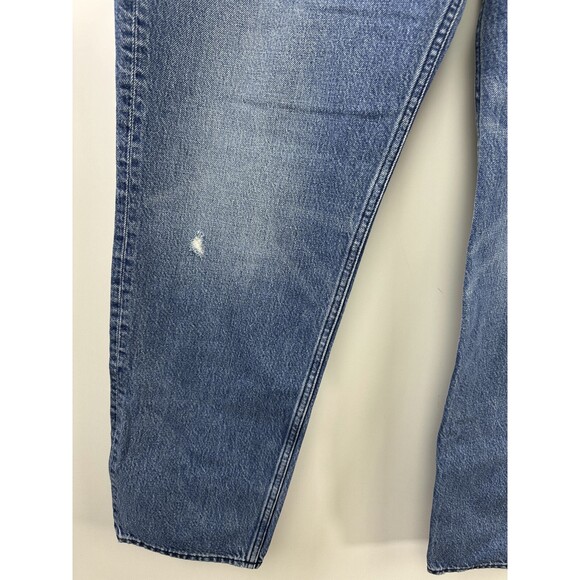 Rag & Bone Rosa Mid-Rise Boyfriend Jeans in Malibu Blue Denim Button Fly Size 34 - Picture 4 of 16